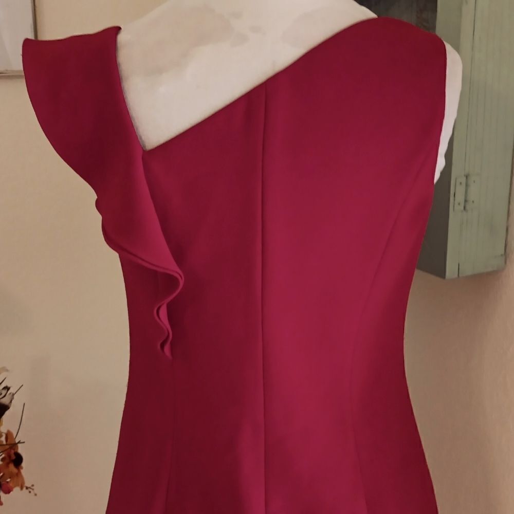 Rickie Freeman for Teri Jon Red Ruffled Dress - Picture 8 of 12